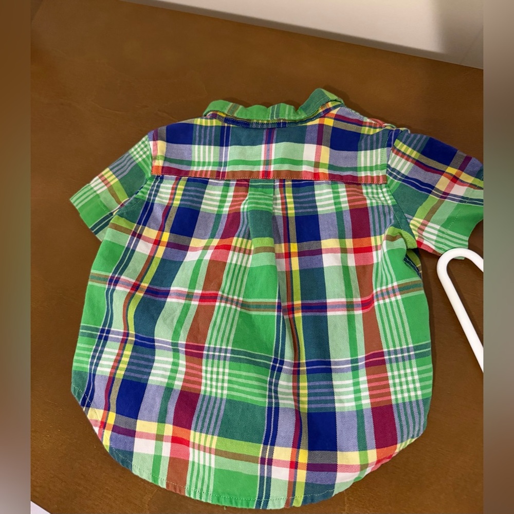 Ralph Lauren baby boy button up shirt 6 months - Picture 4 of 5